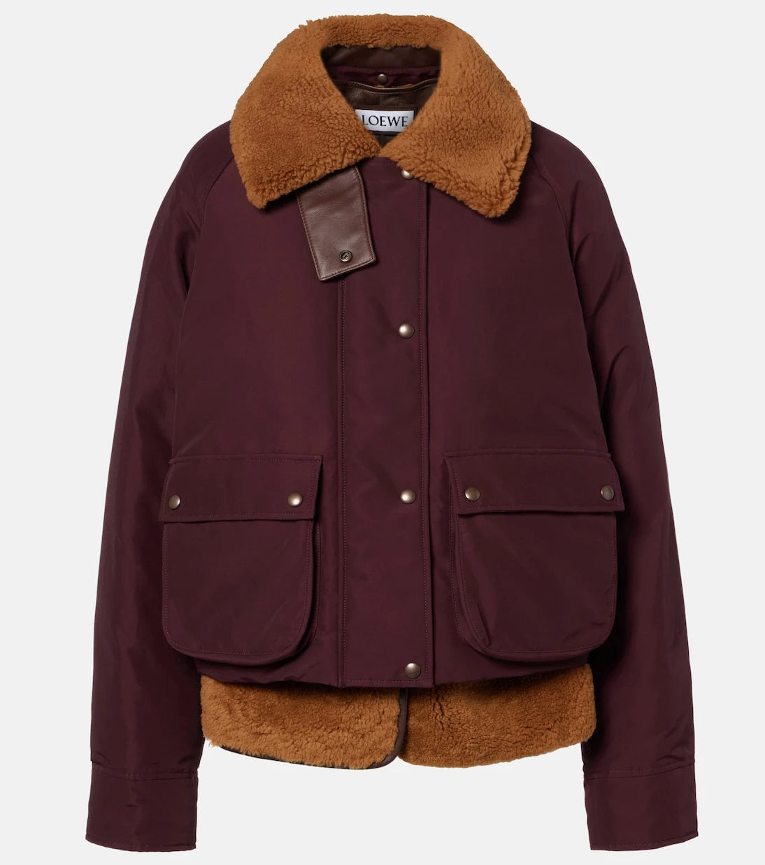 Loewe - Shearling-lined cotton-blend puffer jacket