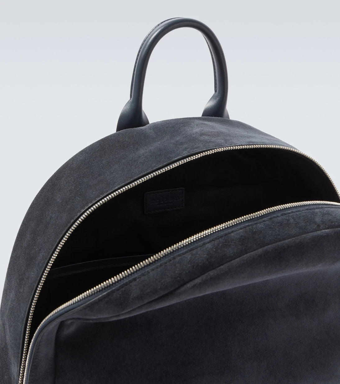 Kiton - Leather-trimmed suede backpack