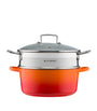 3-Ply Stainless Steel Sauté Multi-Steamer with Glass Lid (24cm)