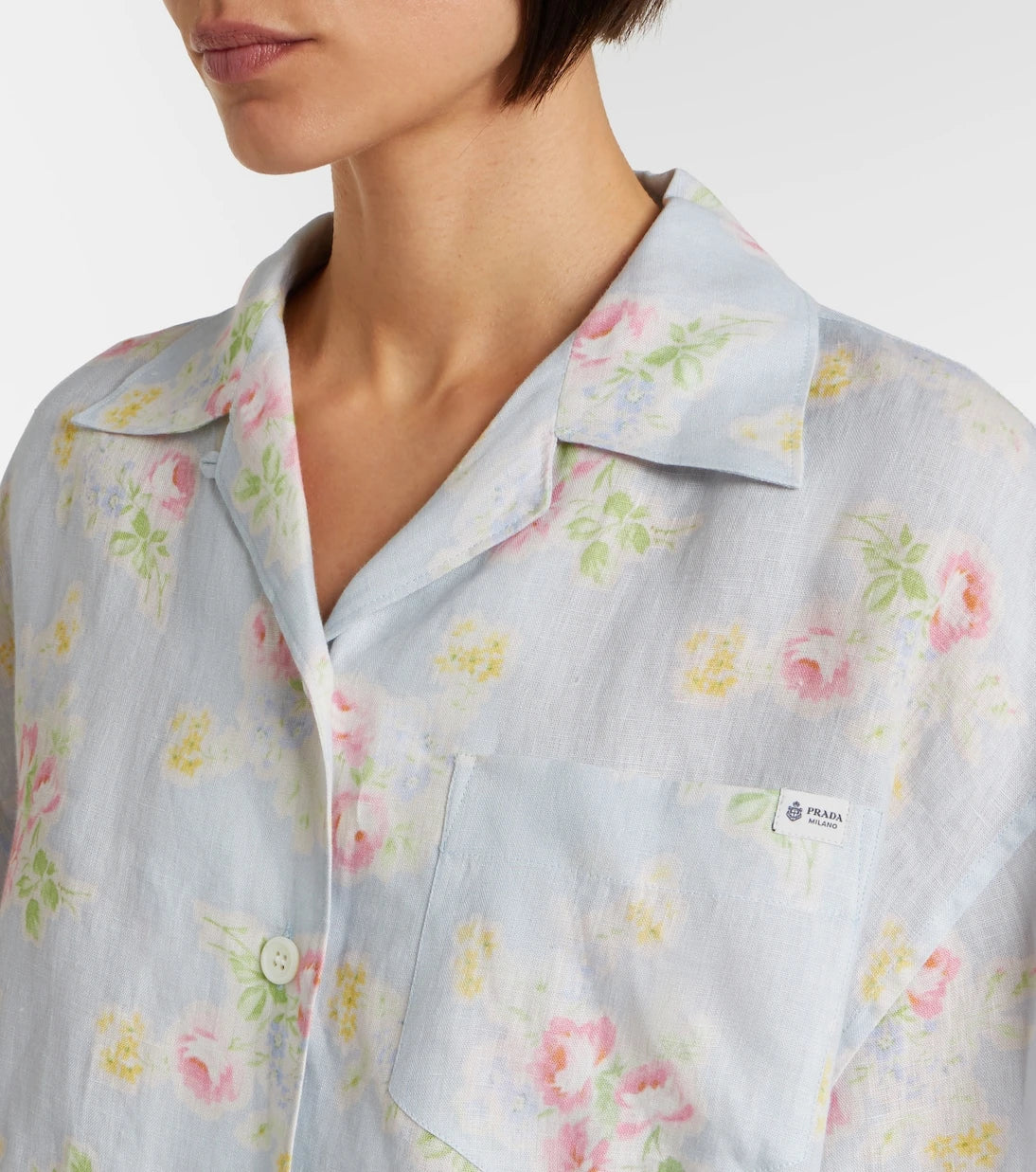 Prada - Floral linen shirt