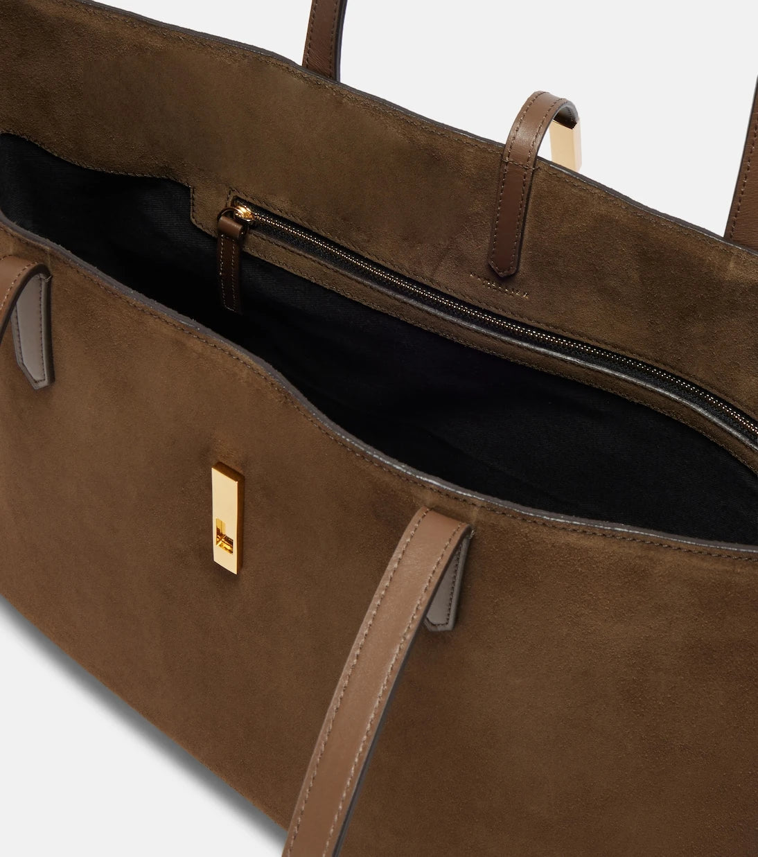 DeMellier - Tokyo leather-trimmed suede tote bag
