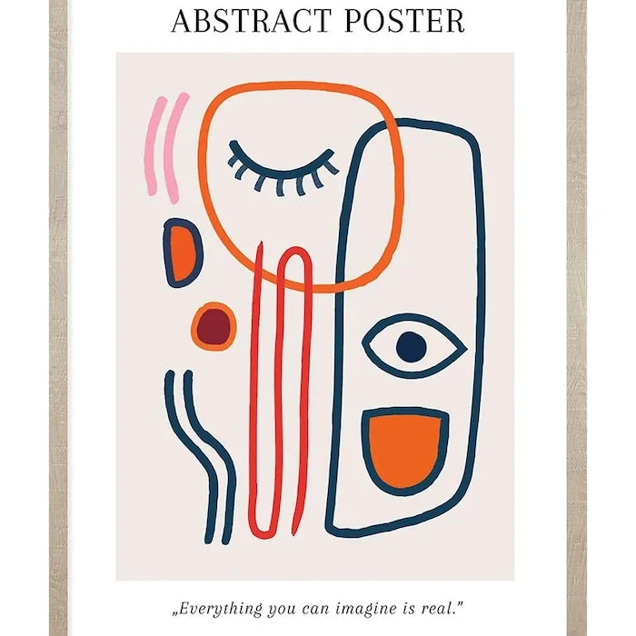 Çerçeveli duvar dekorasyonu home & lifestyle Abstract Colorful Faces no.1 50 x 70 cm