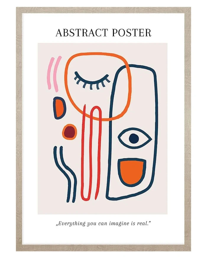 Çerçeveli duvar dekorasyonu home & lifestyle Abstract Colorful Faces no.1 50 x 70 cm