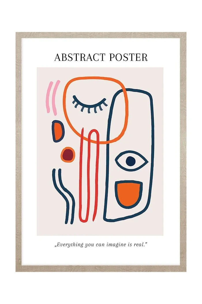 Çerçeveli duvar dekorasyonu home & lifestyle Abstract Colorful Faces no.1 50 x 70 cm