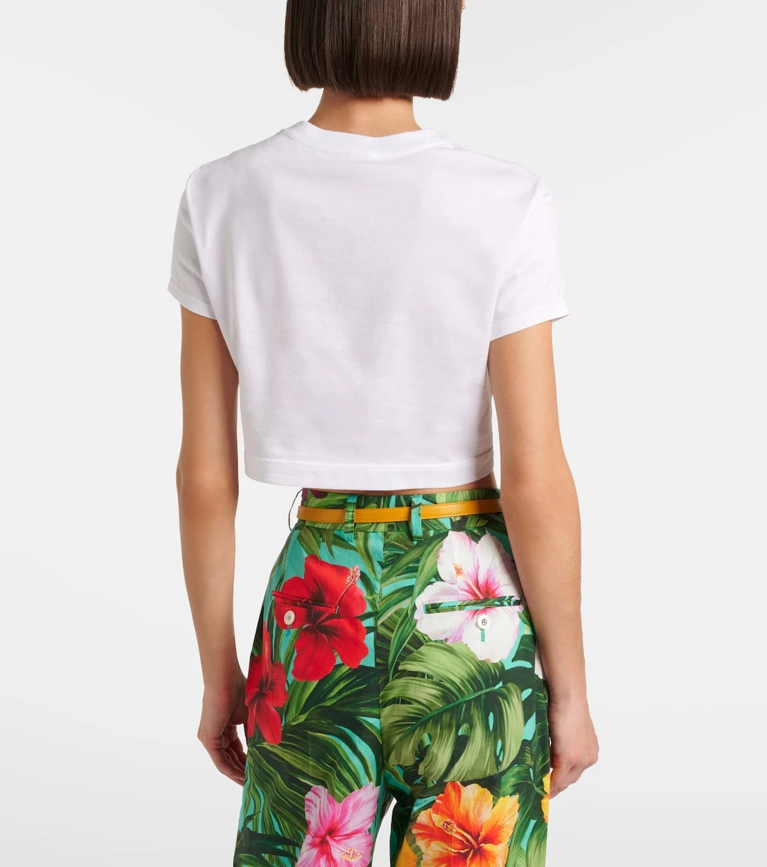 Dolce&Gabbana - Floral cotton crop top