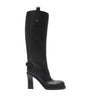 Burberry Black Calf Leather Cavalier Knee-High Boots 85