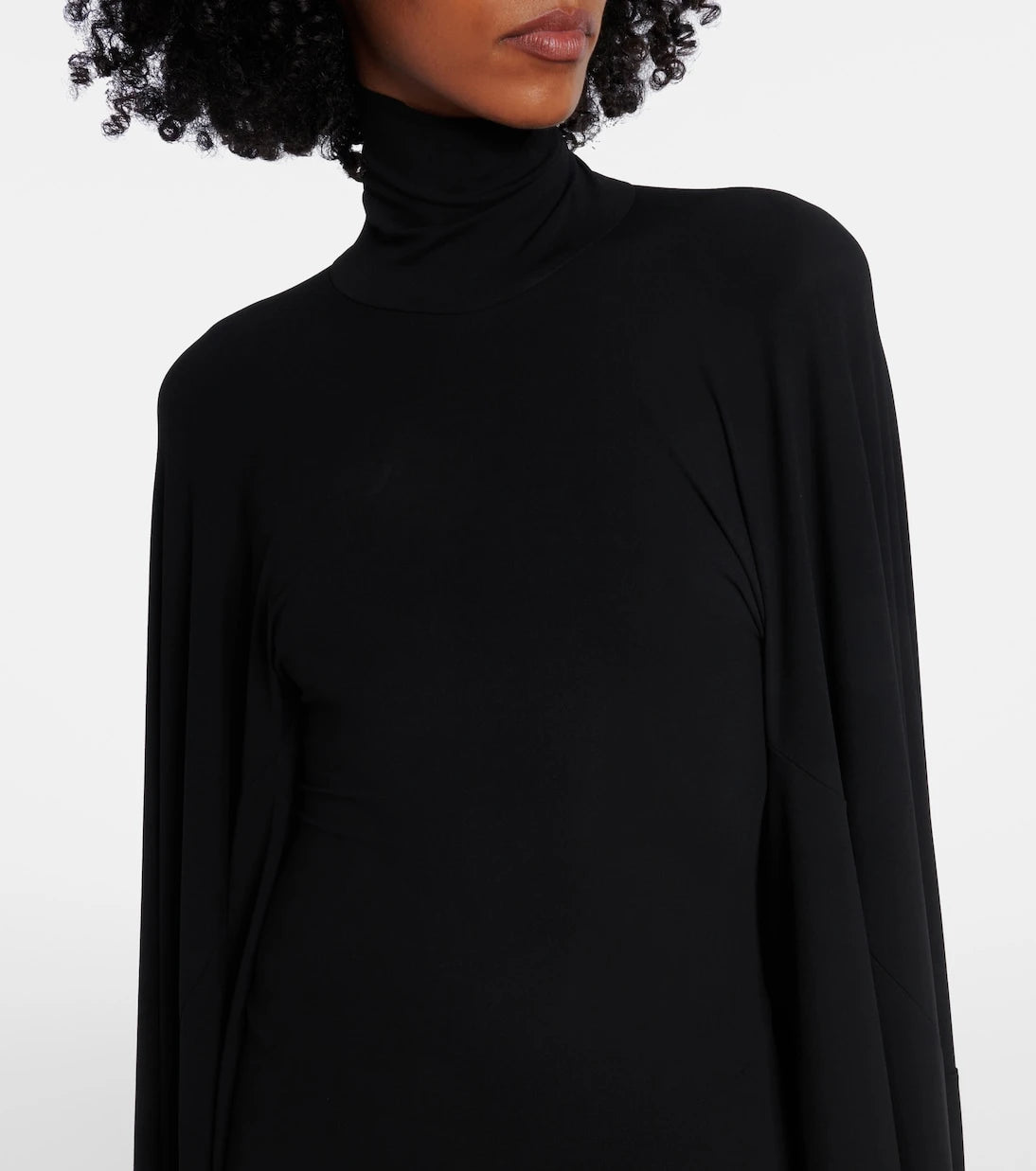 Balenciaga - Caped jersey gown