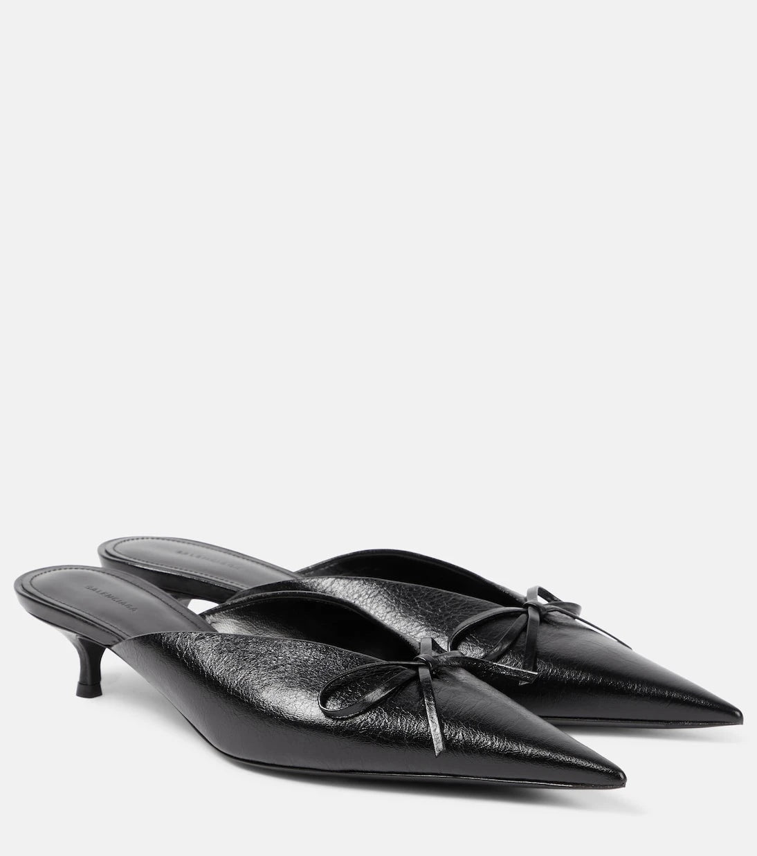 Balenciaga - حذاء البغال Knife Bow من الجلد