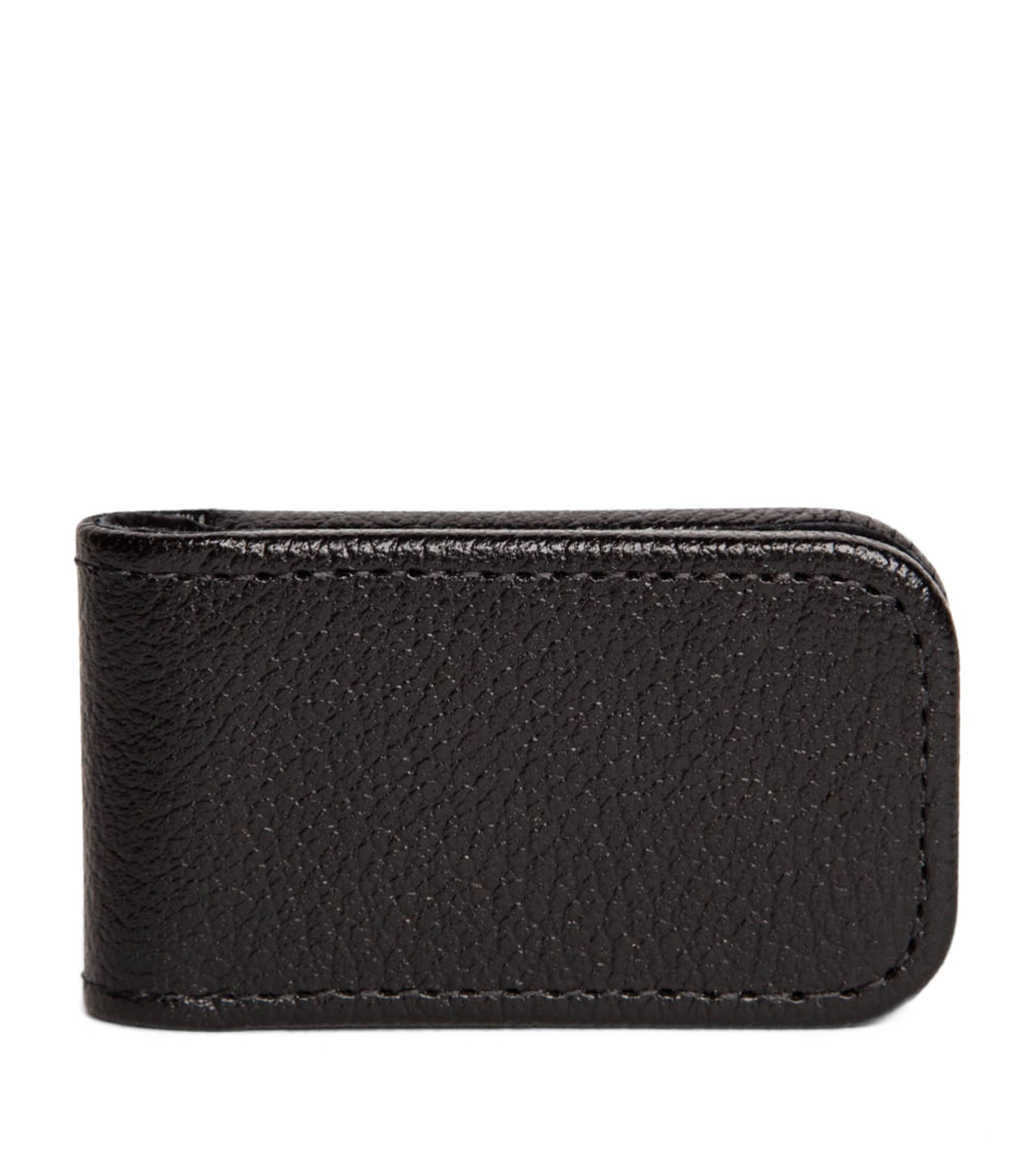 Ettinger Black Leather Capra Money Clip