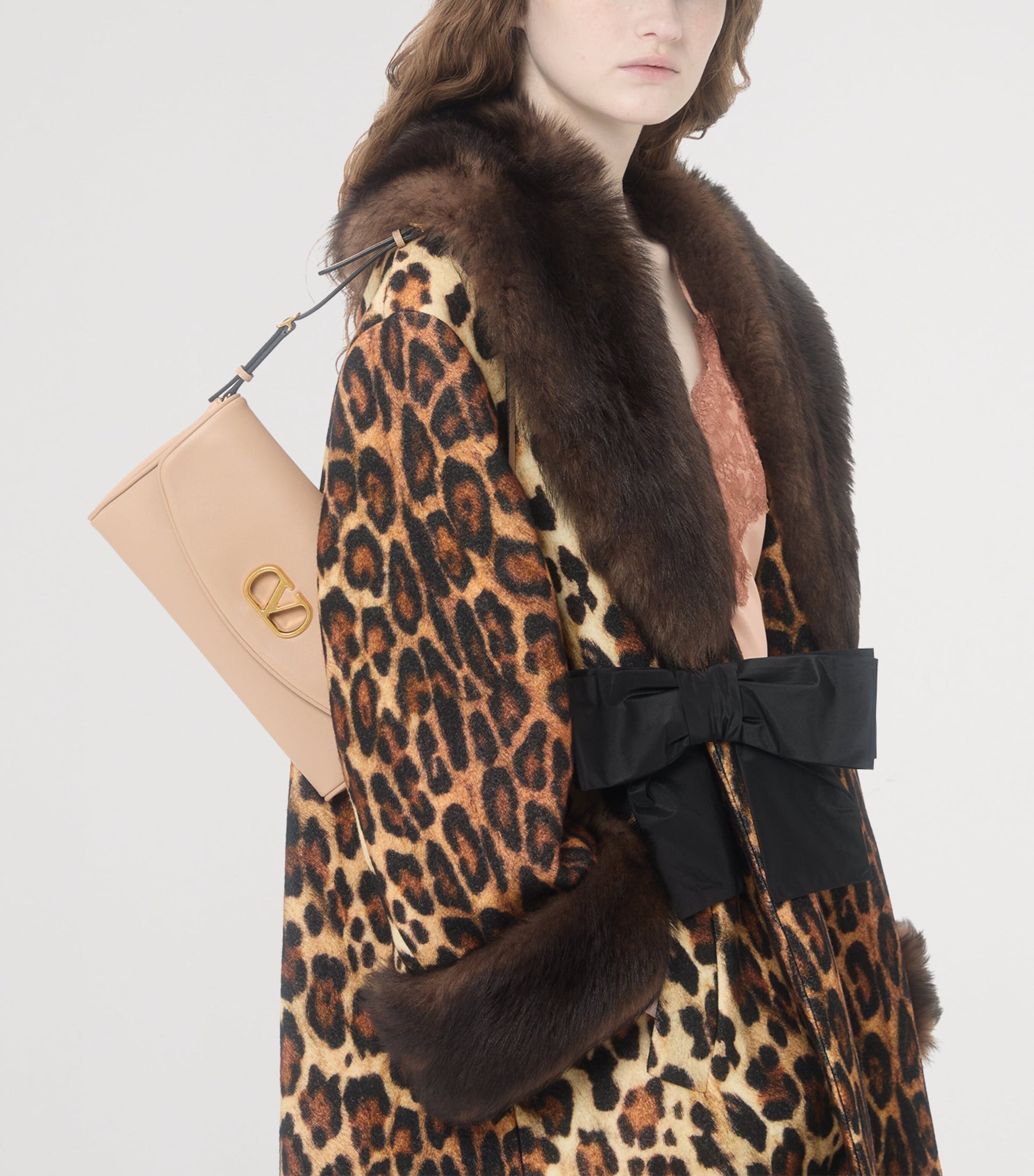 Small Leather DeVain Shoulder Bag