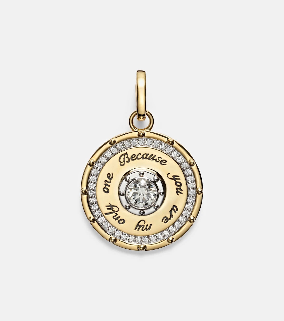 FoundRae - True Love Lovestruck Commitment Medium 18kt gold pendant with diamonds