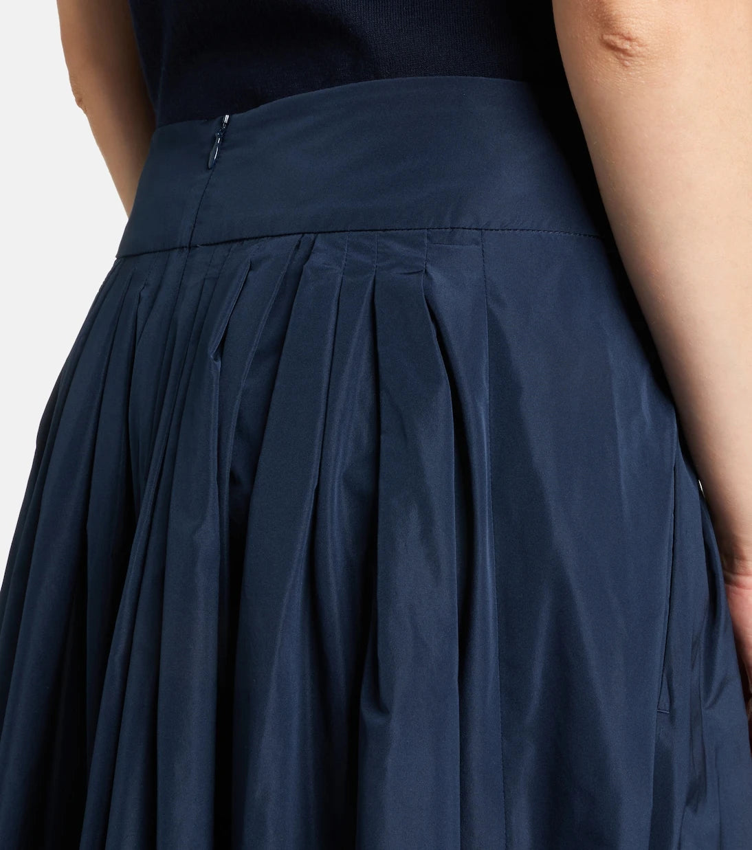 'S Max Mara - Pleated taffeta maxi skirt