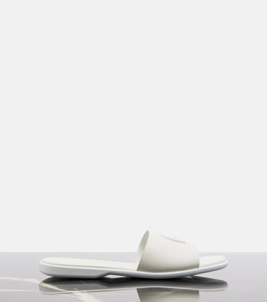 Gucci - Double G leather slides