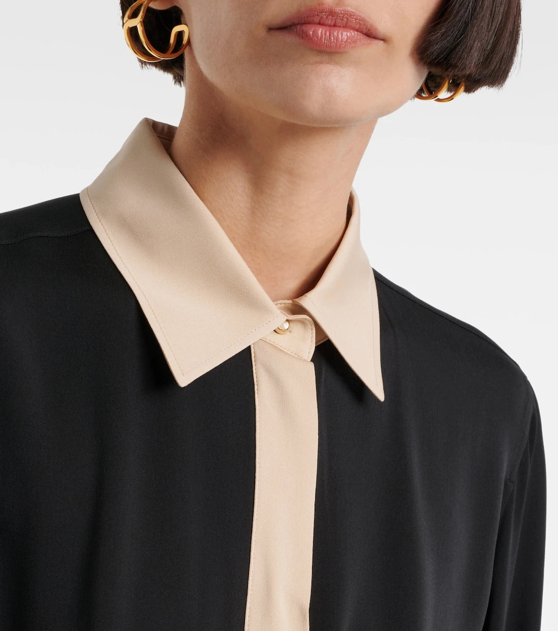 Max Mara - Pio high-rise silk charmeuse blouse