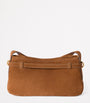 Brown Suede Aventure Shoulder Bag