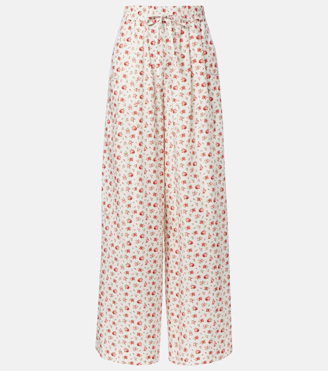 Dolce&Gabbana - Floral cotton-blend poplin wide-leg pants
