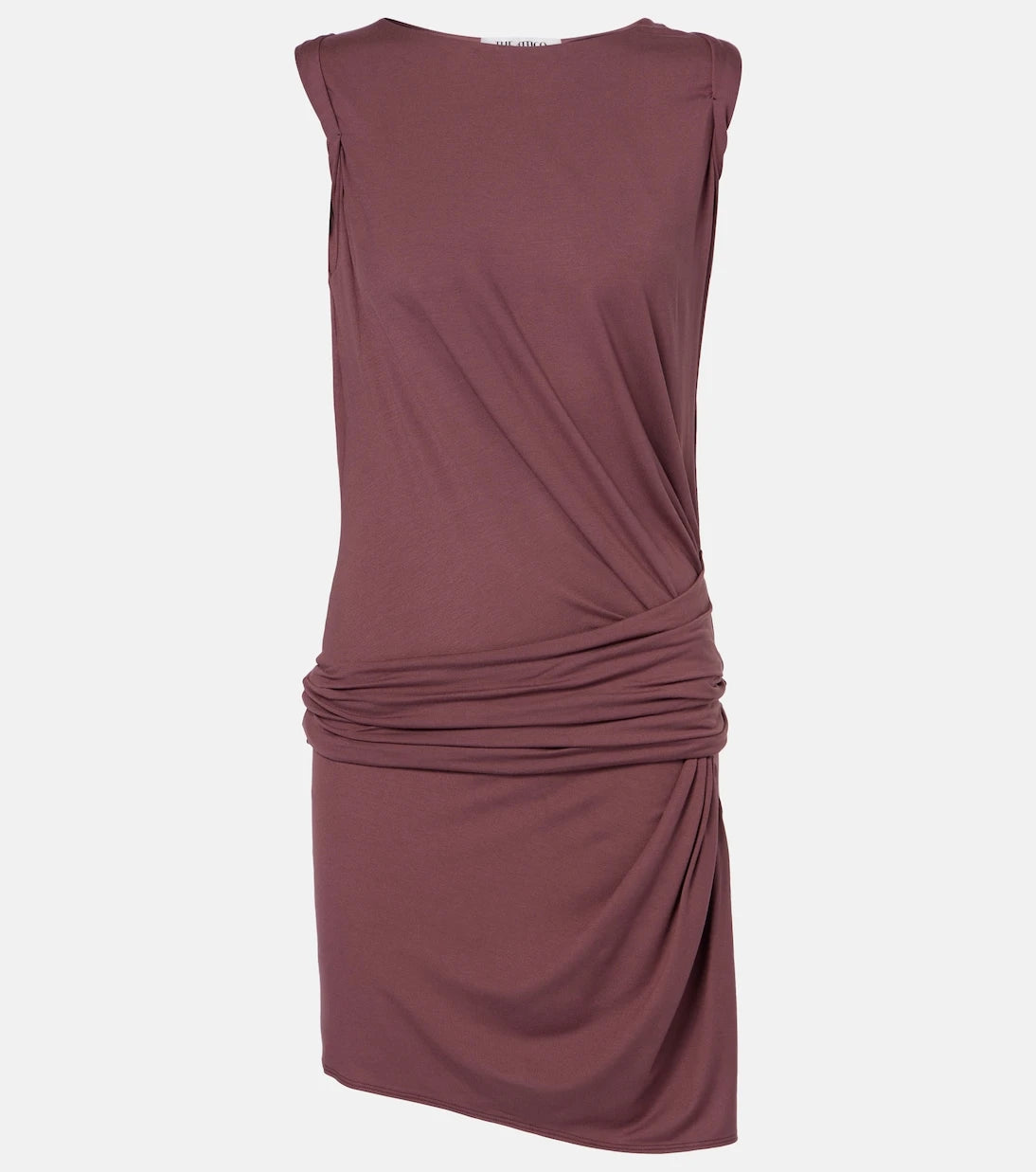 The Attico - Draped drop-waist jersey minidress