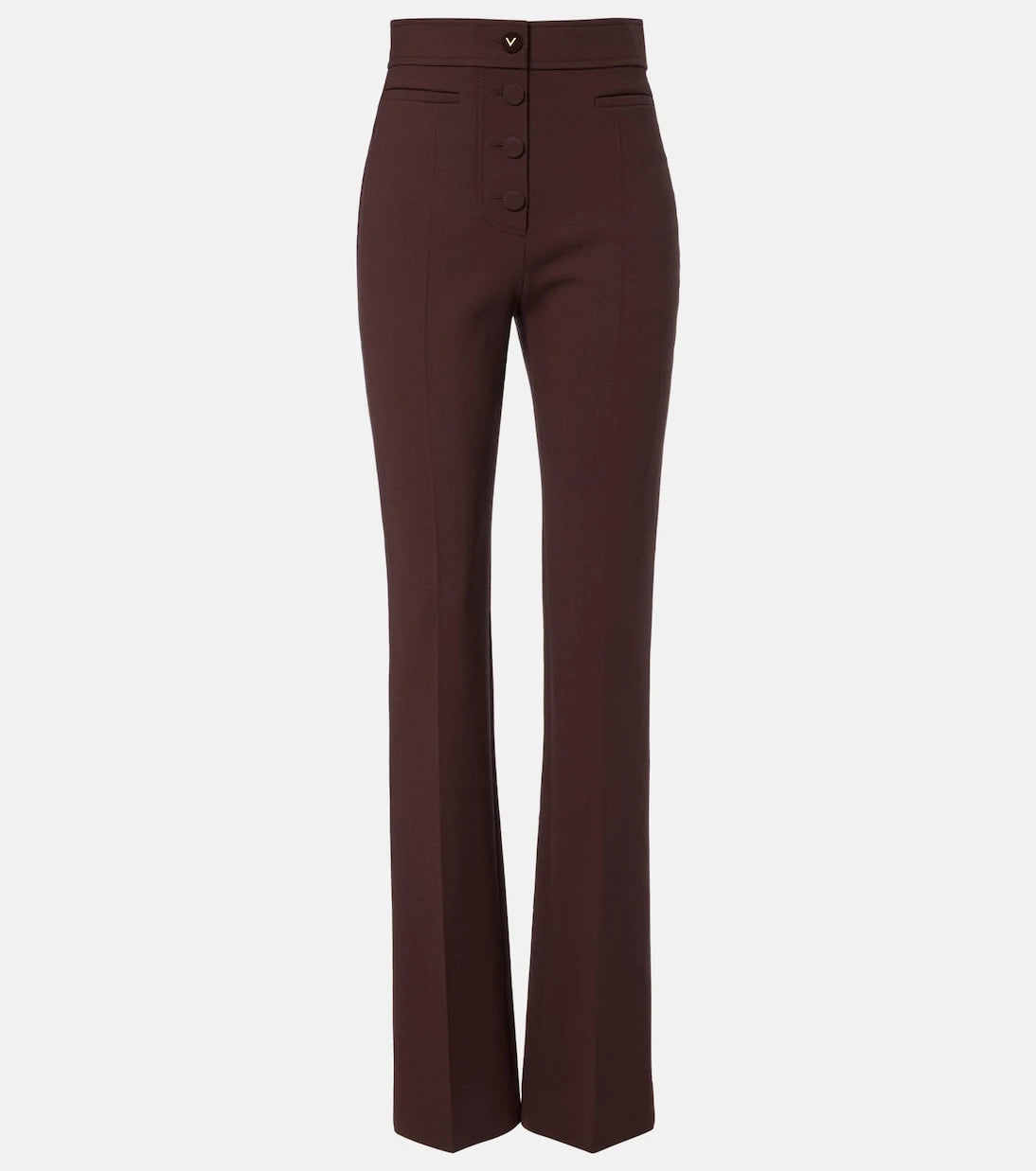 Valentino - VGold wool-blend straight pants