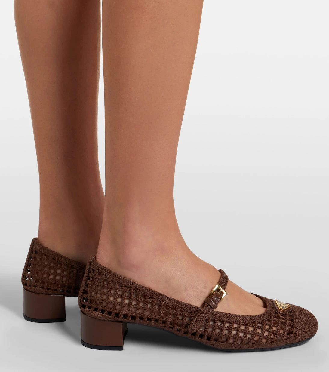 Prada - Crochet Mary Jane pumps