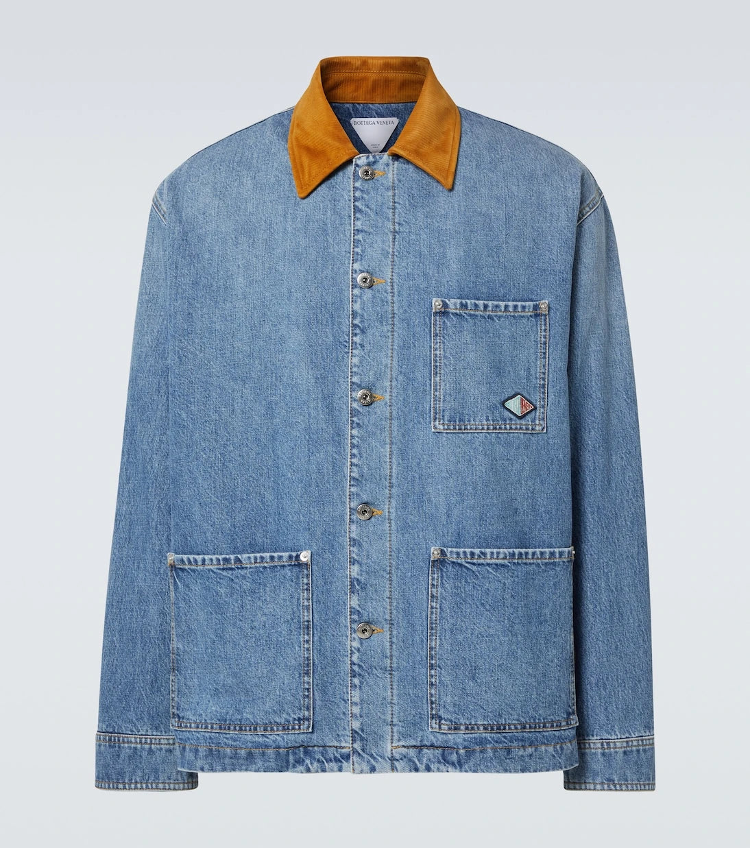 Bottega Veneta - Suede-trimmed padded denim jacket