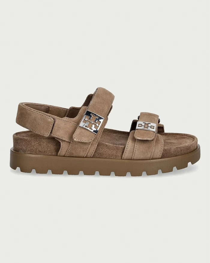 Tory Burch kadın süet Mellow Sport Sandal sandalet
