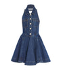 Self-Portrait Blue Denim Halterneck Mini Dress