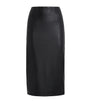 Faux Leather Holmes Midi Skirt BLACK