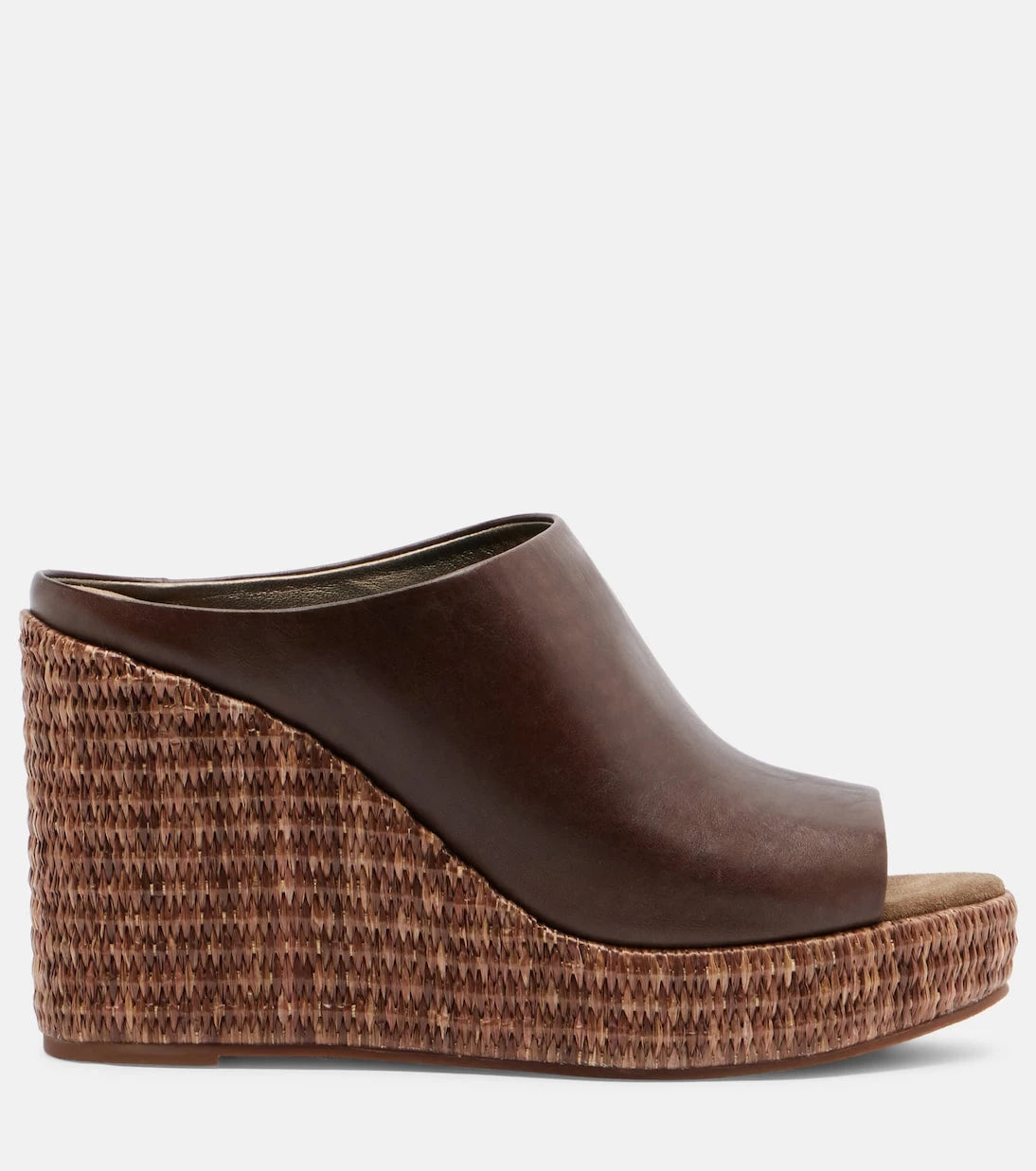 Brunello Cucinelli - Leather espadrille wedges