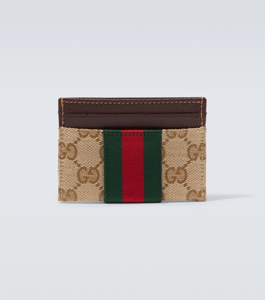 غوتشي - حافظة بطاقات GG Canvas Web Stripe
