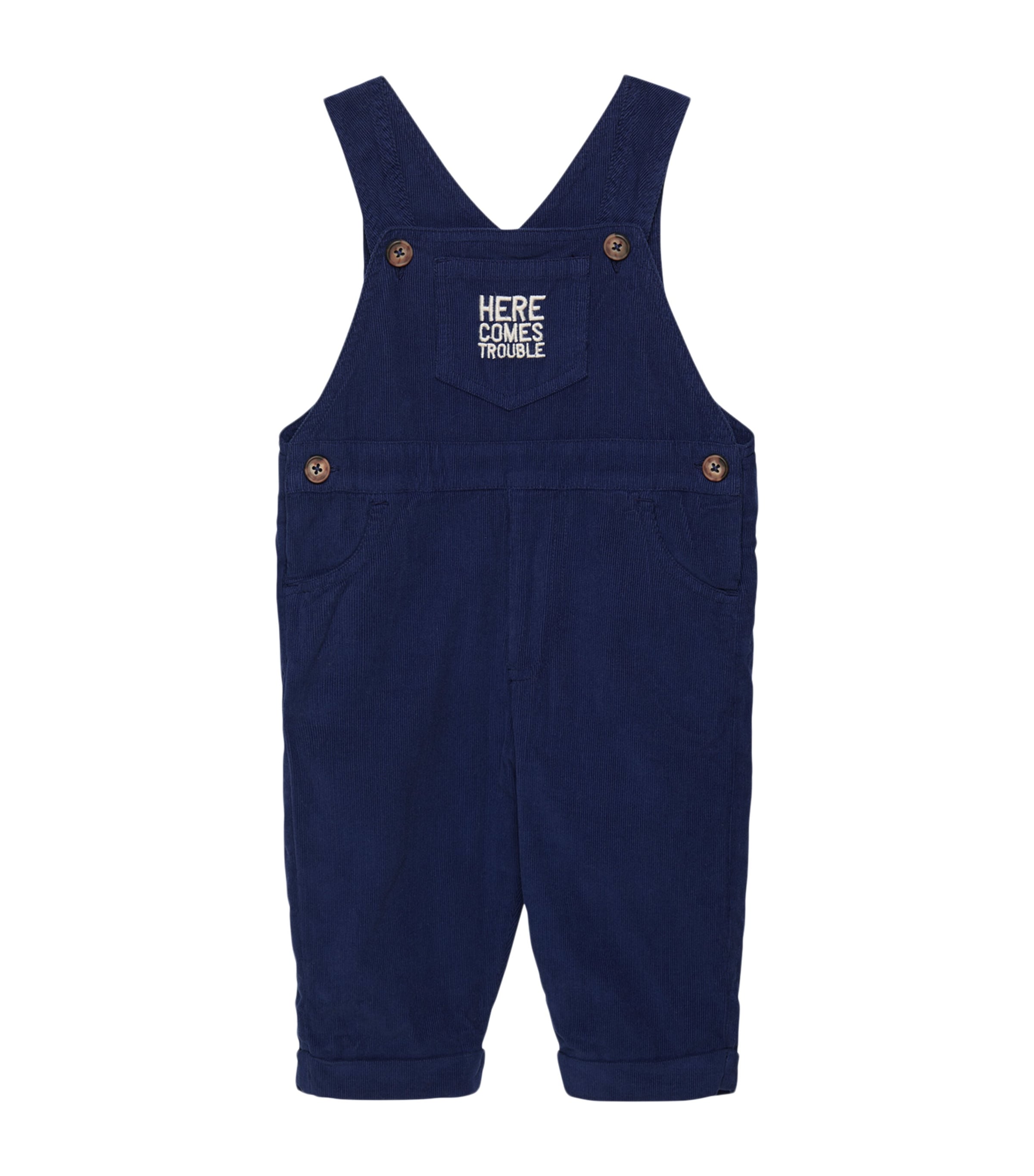 Cotton Here Comes Trouble Dungarees (3-36 Months)