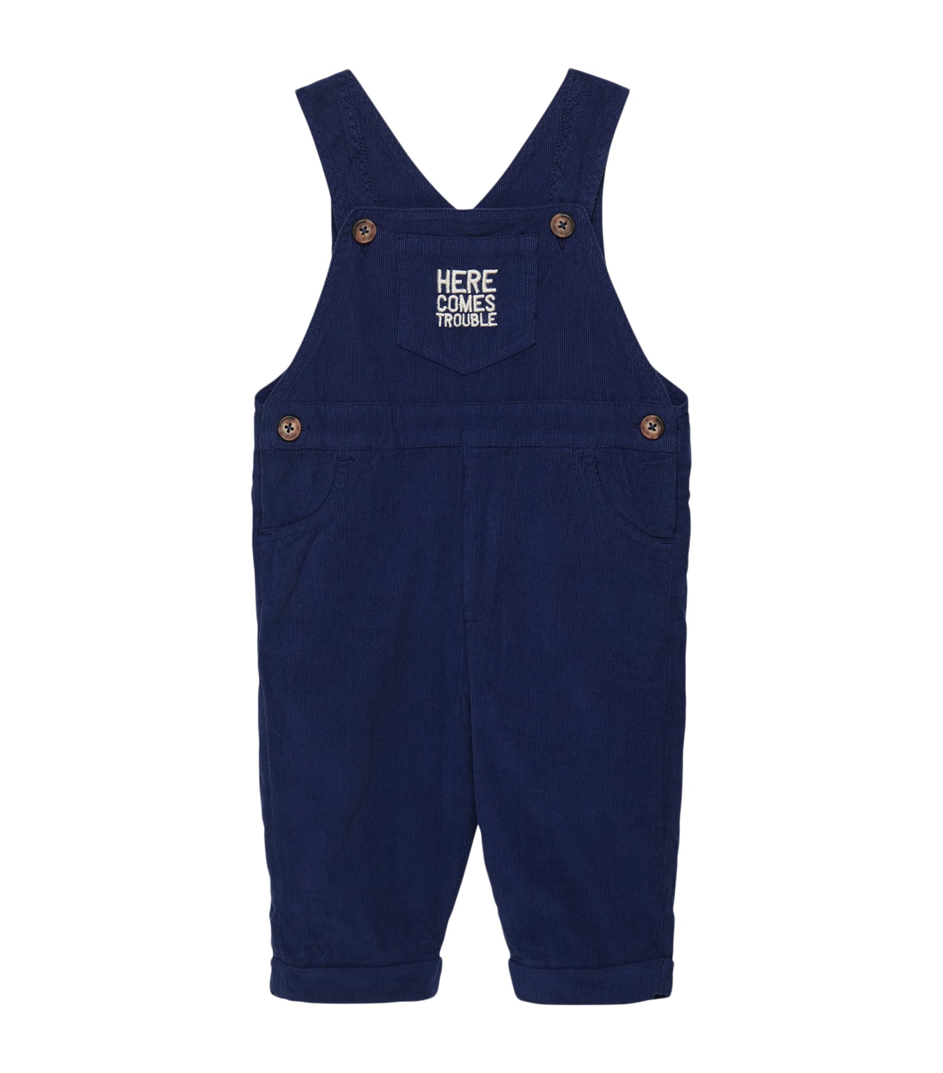 Cotton Here Comes Trouble Dungarees (3-36 Months)