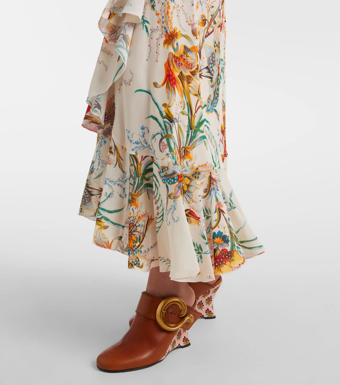 Etro - Floral wrap skirt