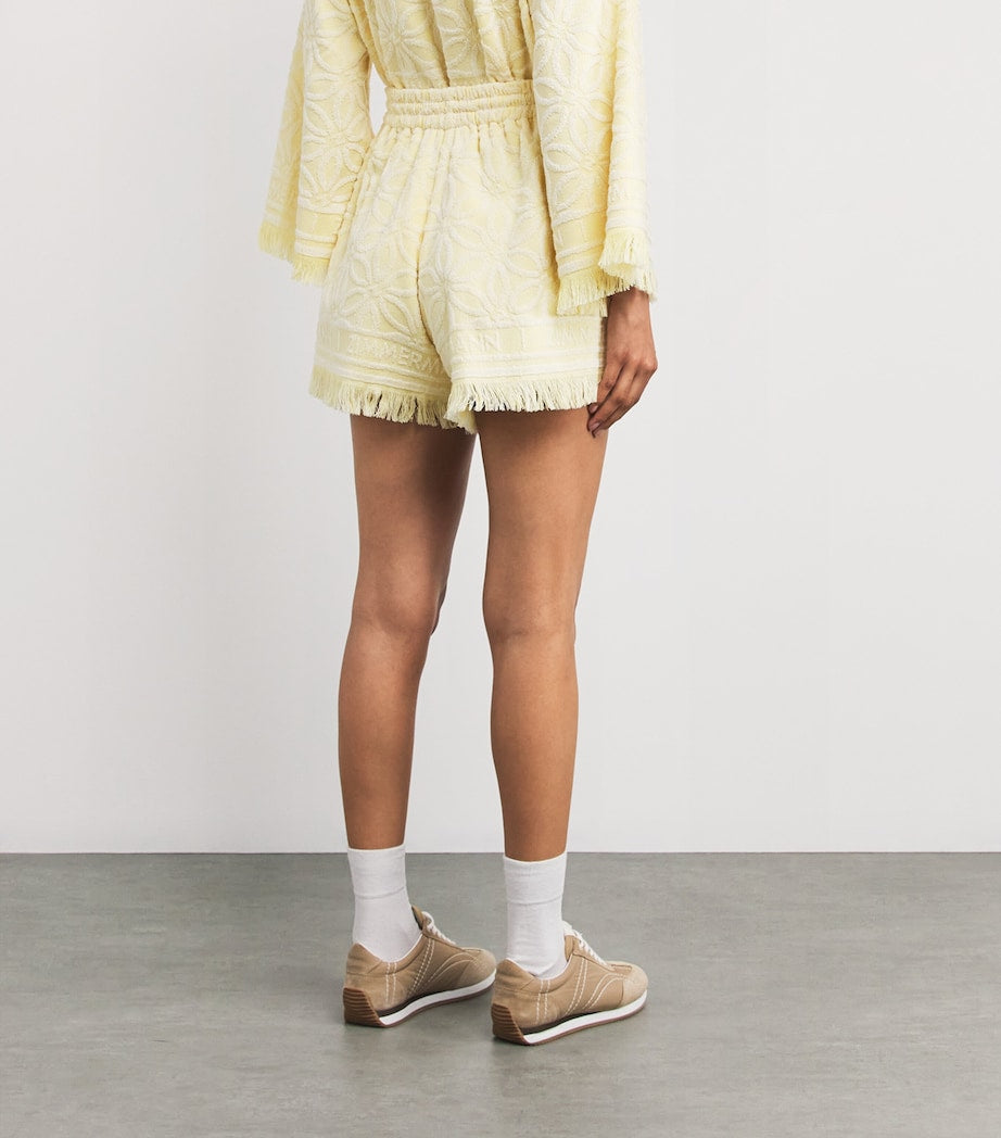 Yellow Cotton Towelling Coco Shorts