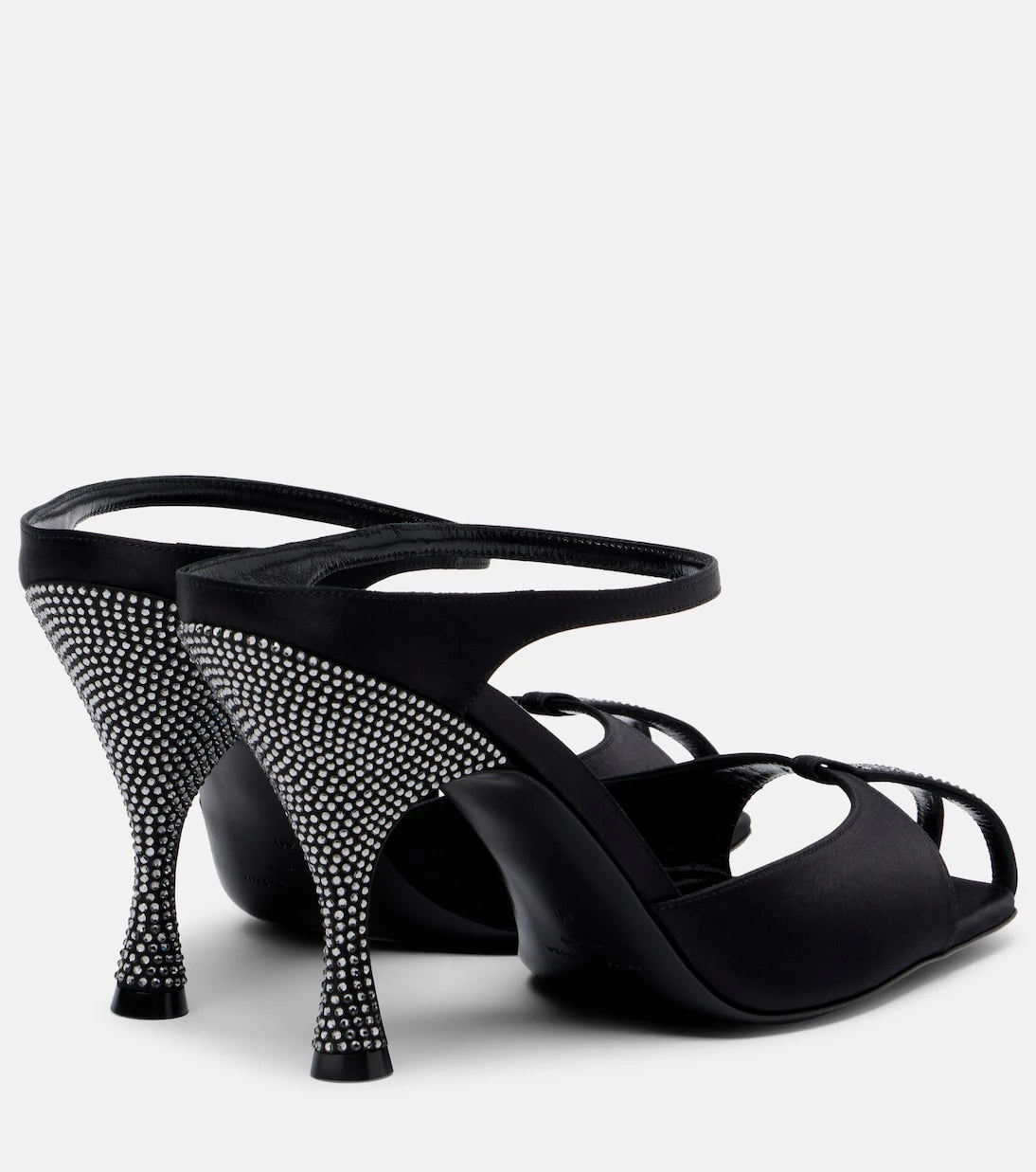 Herbert Levine - Hidden Gem embellished satin mules