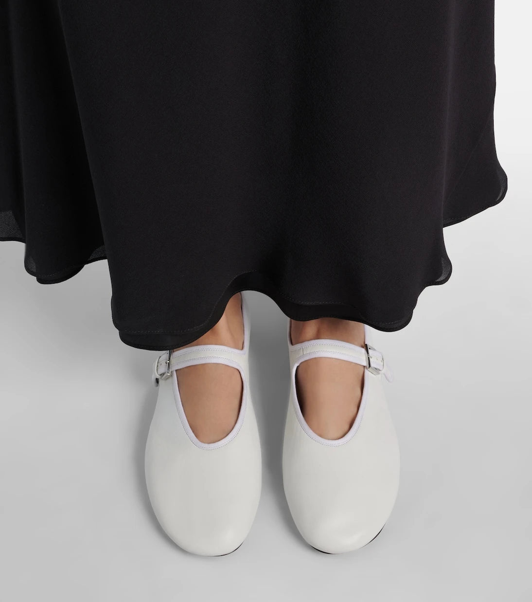 The Row - Leather Mary Jane ballet flats