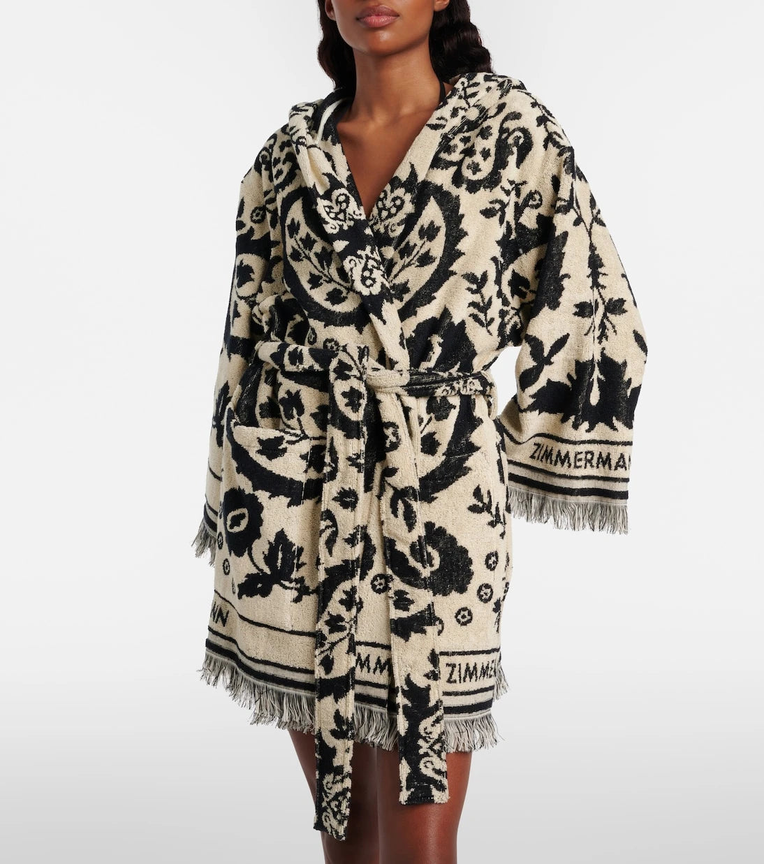 Zimmermann - Wanderlust cotton terry wrap robe