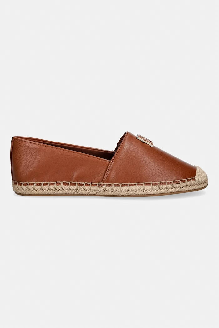 Tommy Hilfiger Kadın Espadril TH LOGO LEATHER ESPADRILLE