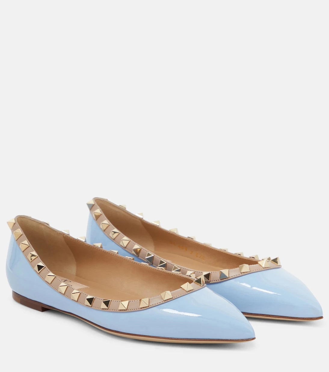 Valentino Garavani - Rockstud patent leather ballet flats