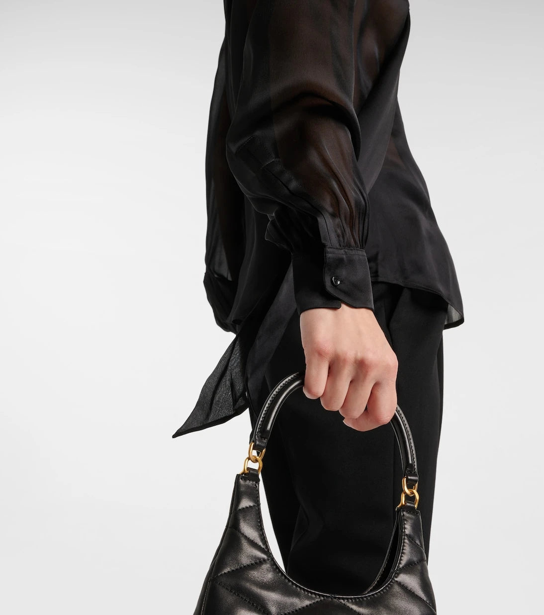 Saint Laurent - Bow-detail silk blouse