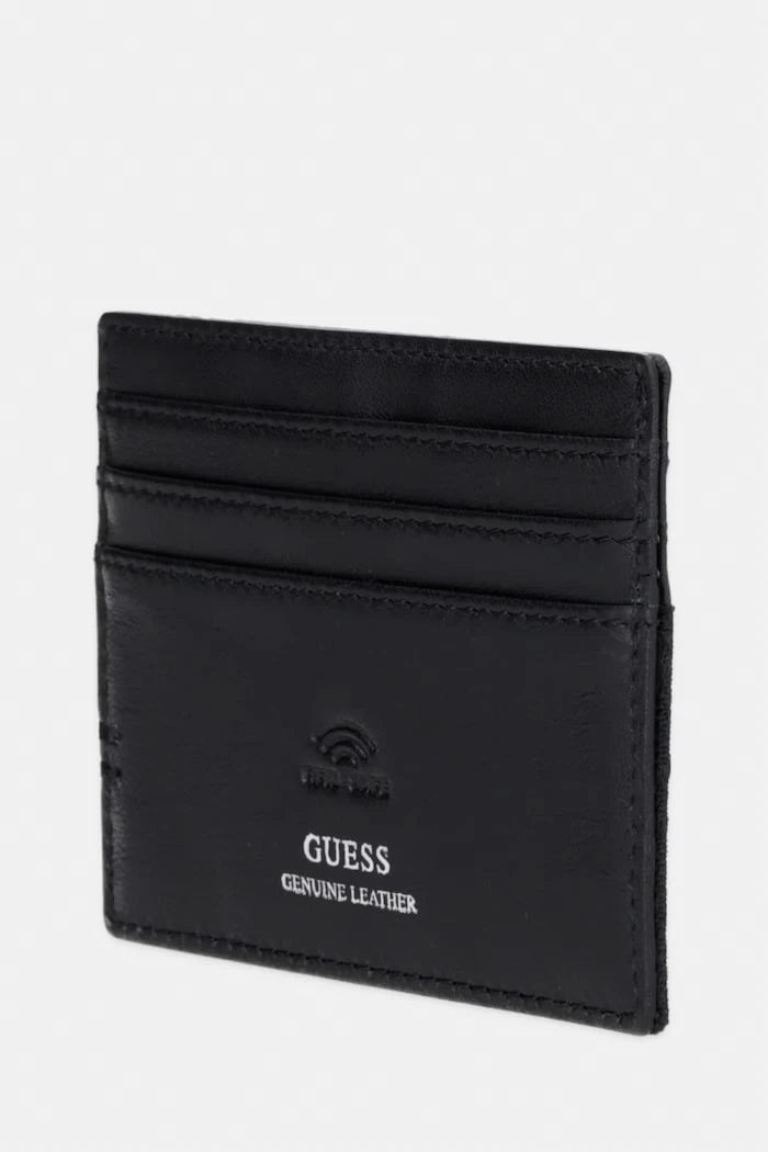 Guess калъф за карти мъжки от кожа BOSTON