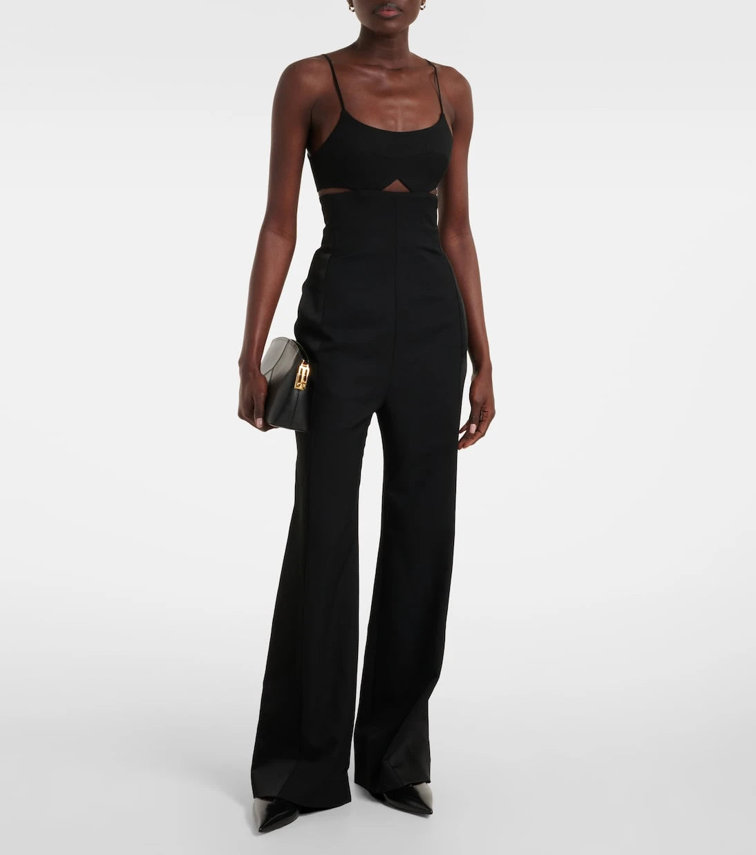 Victoria Beckham - Cami cutout crêpe satin jumpsuit