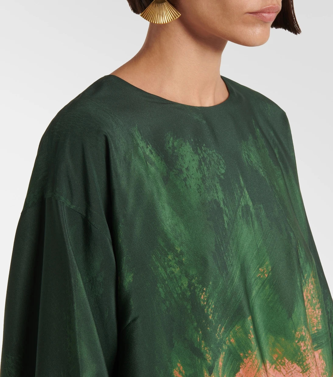 Dries Van Noten - Ombre ipek karışımlı bluz