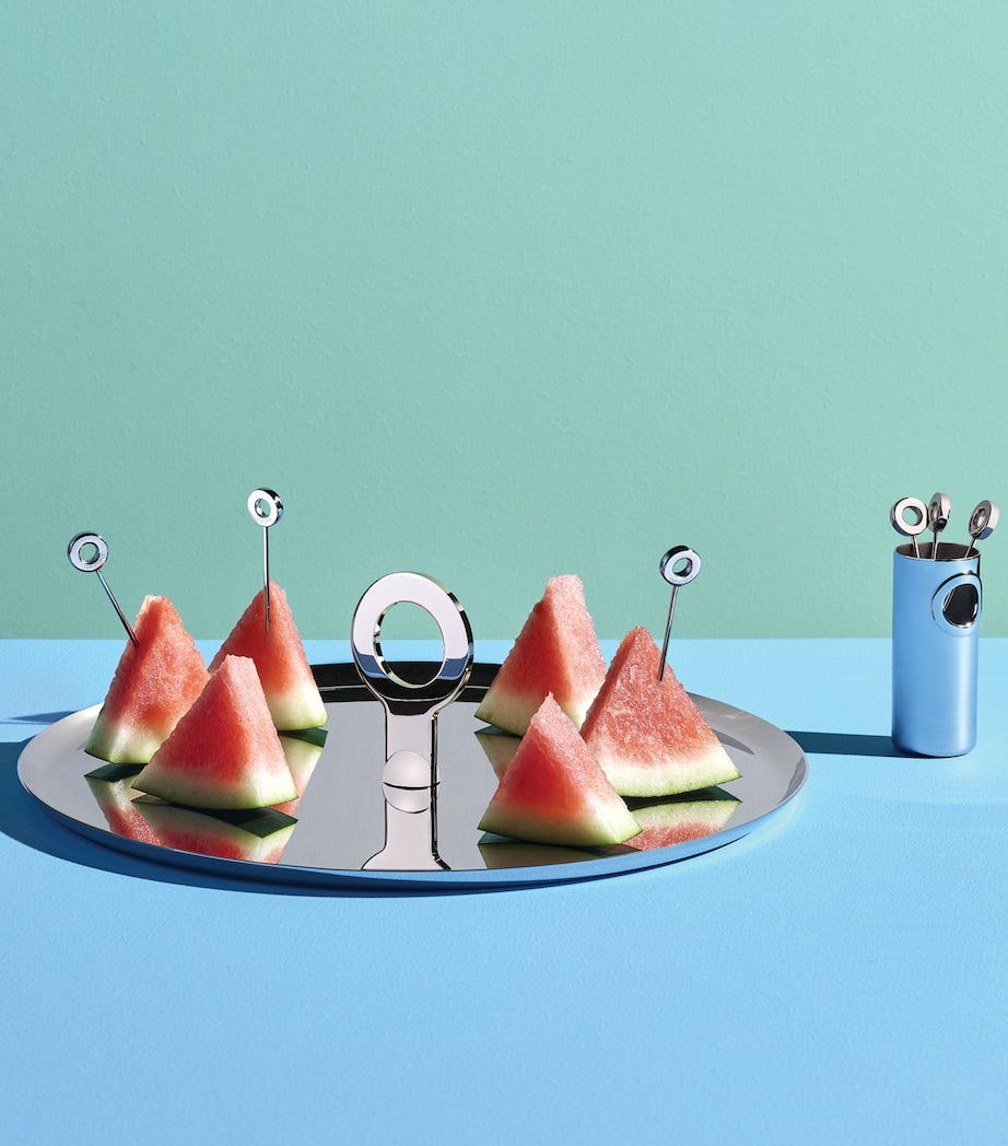 Stainless Steel OH de Christofle Cocktail Picks Holder