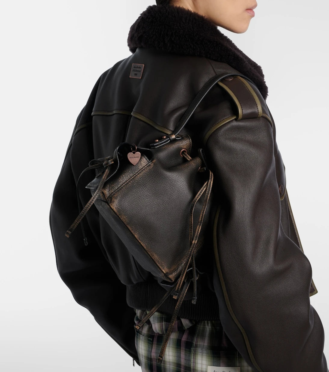 Acne Studios - Leather bucket bag