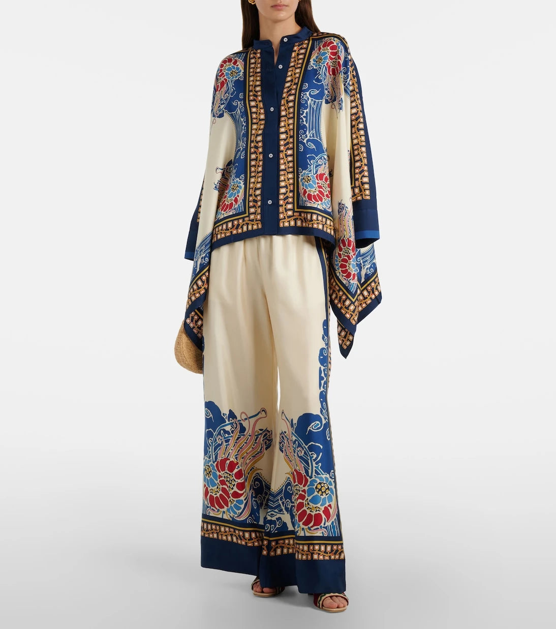 La DoubleJ - Foulard printed silk twill shirt