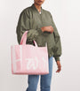 Harrods Pink Medium Cotton Logo Tote Bag