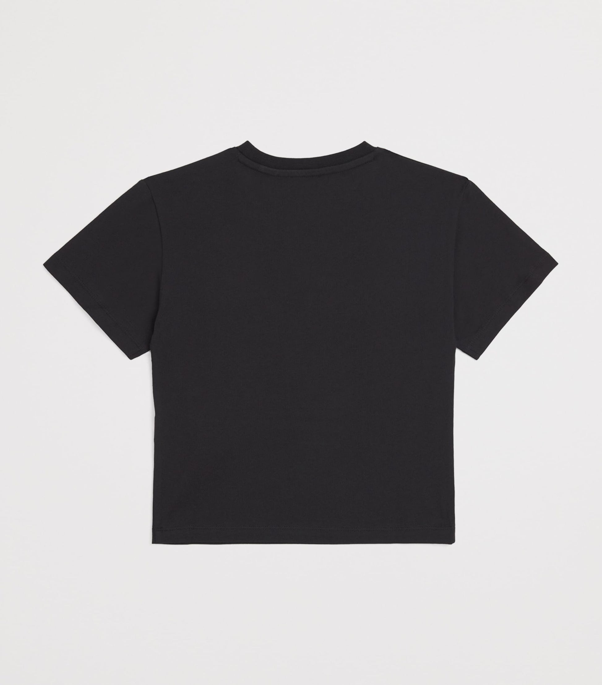Cotton Rubber-Logo T-Shirt (2-14 Years) BLACK