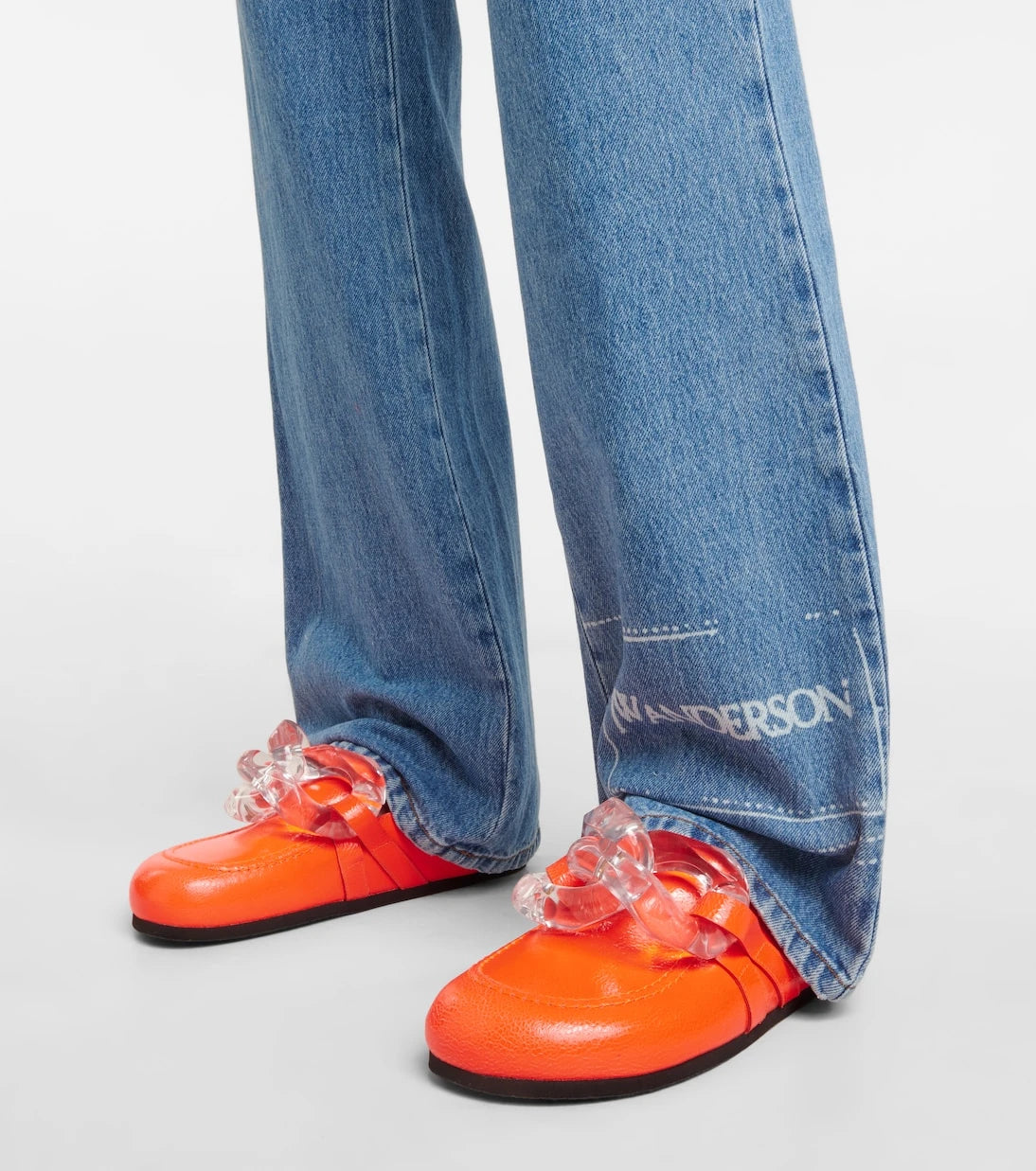 JW Anderson - Chain leather slippers