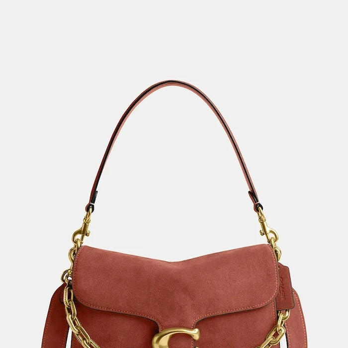 Coach чанта дамска от велур Suade Chain Tabby Shoulder Bag