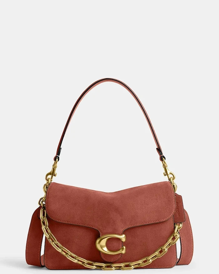 Coach чанта дамска от велур Suade Chain Tabby Shoulder Bag